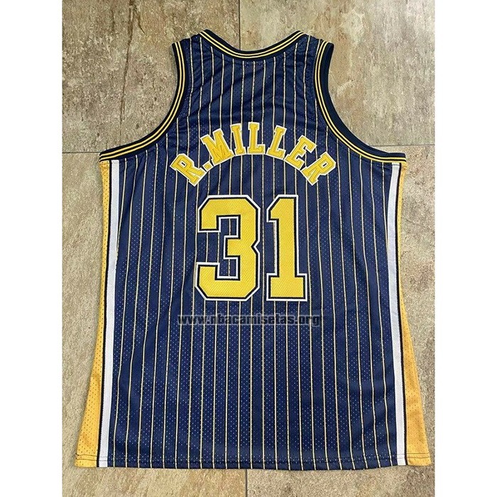 Camiseta Indiana Pacers Reggie R.Miller NO 31 Mitchell & Ness1994-95 Azul
